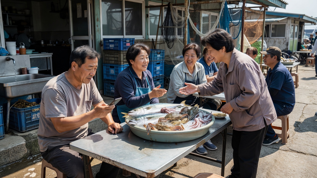 대부도맛집 리뷰 수와 방송 경력을 확인하는 현지인들